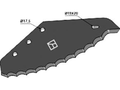Industriehof® Messer 450 x 255 x 6 mm, hartmetallbeschichtet, für Futtermischwagen van Lengerich, 70-391 Industriehof® Messer 450 x 255 x 6 mm, hartmetallbeschichtet, für Futtermischwagen van Lengerich, 70-391