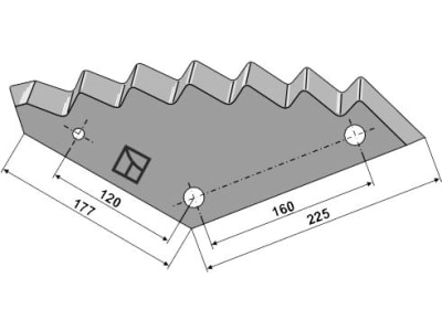 Industriehof® Messer 177 x 225 x 8 mm Bohrung 10,5 mm; 16,5 mm, für Futtermischwagen JF-Stoll, 70-326 Industriehof® Messer 177 x 225 x 8 mm Bohrung 10,5 mm; 16,5 mm, für Futtermischwagen JF-Stoll, 70-326