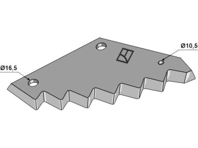 Industriehof® Messer 177 x 225 x 8 mm Bohrung 10,5 mm; 16,5 mm, für Futtermischwagen JF-Stoll, 70-326 Industriehof® Messer 177 x 225 x 8 mm Bohrung 10,5 mm; 16,5 mm, für Futtermischwagen JF-Stoll, 70-326