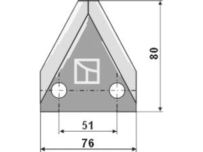 Industriehof® Fräsmesserklinge 80 x 76 x 4 mm gerade, für Futtermischwagen Strautmann, 70-317 Industriehof® Fräsmesserklinge 80 x 76 x 4 mm gerade, für Futtermischwagen Strautmann, 70-317