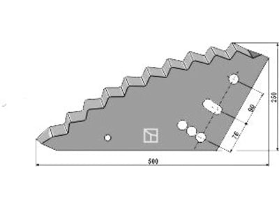Industriehof® Messer 500 x 250 x 8 mm Bohrung 12 mm; 19 mm, für Futtermischwagen Kverneland, Mayer Siloking, Taarup, 70-299 Industriehof® Messer 500 x 250 x 8 mm Bohrung 12 mm; 19 mm, für Futtermischwagen Kverneland, Mayer Siloking, Taarup, 70-299