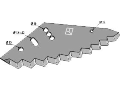 Industriehof® Messer 500 x 250 x 8 mm Bohrung 12 mm; 19 mm, für Futtermischwagen Kverneland, Mayer Siloking, Taarup, 70-299 Industriehof® Messer 500 x 250 x 8 mm Bohrung 12 mm; 19 mm, für Futtermischwagen Kverneland, Mayer Siloking, Taarup, 70-299