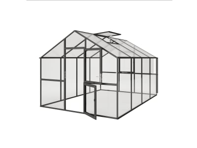 KGT Gewächshaus Ortasia IV  anthrazitgrau Drehtür geteilt (abschließbar) 