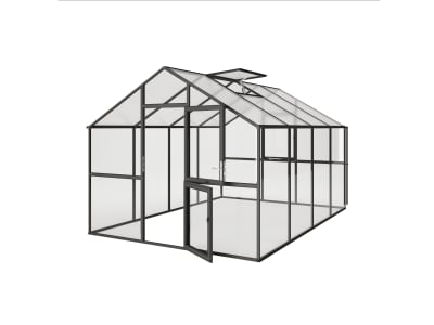 KGT Gewächshaus Ortasia IV  anthrazitgrau Drehtür geteilt (abschließbar) 