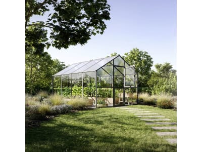 KGT Gewächshaus Ortasia IV  anthrazitgrau Drehtür geteilt (abschließbar) 