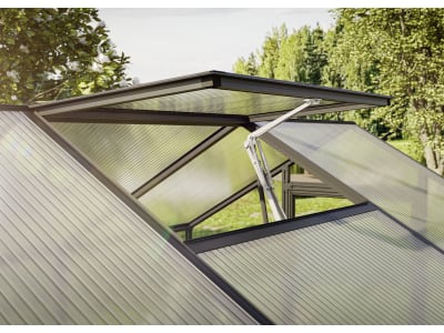 KGT Gewächshaus Ortasia IV  anthrazitgrau Drehtür geteilt (abschließbar) 