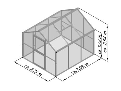 KGT Gewächshaus Novum III  tannengrün Drehtür geteilt (abschließbar) 