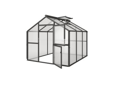 KGT Gewächshaus Novum III  anthrazitgrau Drehtür geteilt (abschließbar) 