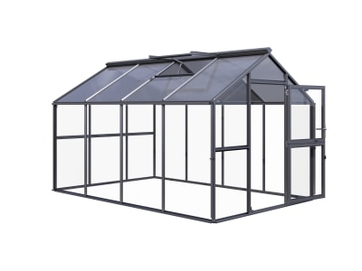 KGT Gewächshaus Novum IV  anthrazitgrau Drehtür geteilt (abschließbar) 