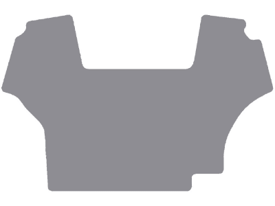 Fußmatte Gummi hellgrau, für Steyr Traktor CVT 100, 6000, bis Bj. 13, Tier 3-Motor, Aussparung 8 x 15 cm rechts hinten
