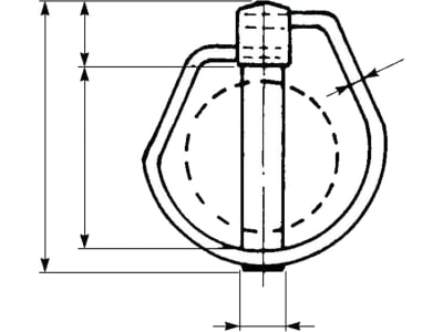 Klappsplint 11 x 48 mm, für Kugelfangprofil Kat. 2 Klappsplint 11 x 48 mm, für Kugelfangprofil Kat. 2