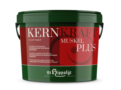 St. Hippolyt Kernkraft Muskel Plus Mineralfutter für Sportpferde mit essentiellen Aminosäuren 5 kg Eimer
