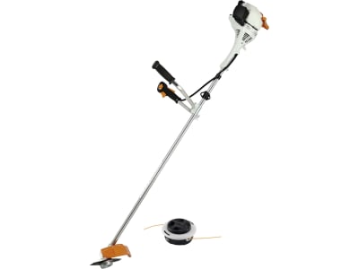 STIHL Benzin-Motorsense "FS 55" 0,75 kW (1,0 PS), mit Grasschneideblatt und Einschulter-Tragegurt, Mod. 2022, mit Fadenkopf "AutoCut C 26-2", 4140 200 0522