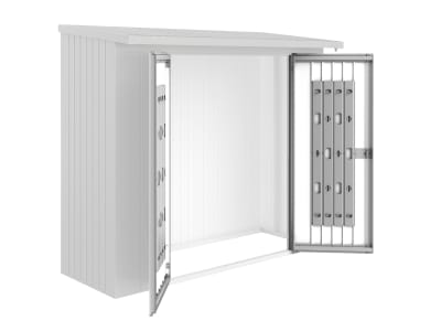 Biohort Türpaket für Brennholz Unterstand Woodstock 230  229 x 5 cm silber; metallic  Metalltüren