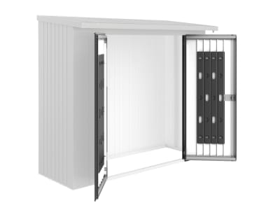 Biohort Türpaket für Brennholz Unterstand Woodstock 230  229 x 5 cm dunkelgrau; metallic  Metalltüren