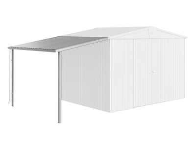 Biohort Seitendach 3.4 m²  150 x 228 cm silber; metallic  für Gerätehaus