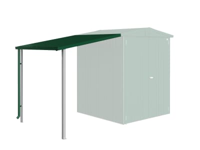 Biohort Seitendach 2.3 m²  150 x 156 cm dunkelgrün  für Gerätehaus