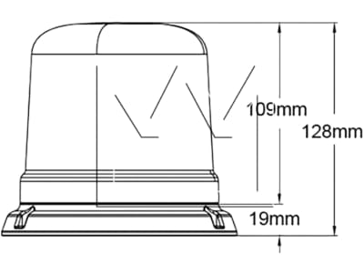 LED-Rundumleuchte 12 – 24 V, 30 W, Flansch ISO 4148 - B, 098 287 516