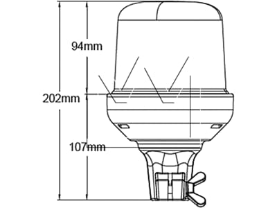 LED-Rundumleuchte 12 – 24 V, 30 W, Rohrstutzenmontage, flexibel, 098 287 506