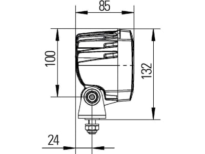 Hella® LED-Arbeitsscheinwerfer "Ultra Beam LED" eckig, 12 – 24 V, 2.200 lm, 9 LEDs, hängend; stehend, 1GA 995 506-001