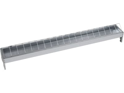 KERBL Futtertrog 100 x 10 cm Metall verzinkt, für Hühner, 71303