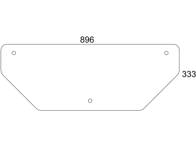 Heckscheibe, klar, unten, für Deutz-Fahr Agrostar, TG, Kabine Agrostar