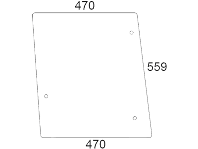 Seitenscheibe, klar, links/rechts, für Steyr 942, 948, 955, 964, 970 Seitenscheibe, klar, links/rechts, für Steyr 942, 948, 955, 964, 970