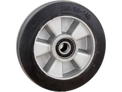 Pfaff Silberblau Lenkrolle Vollgummi 200/50-140, doppelt kugelgelagert für Hubwagen Silverline HU 25-115 TS, 34527140010