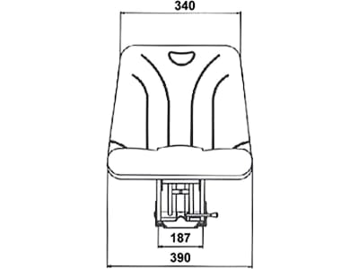 Traktorsitz "Compact Seat", mechanisch gefedert, hinter Rückenpolster, PVC-Kunstleder, schwarz