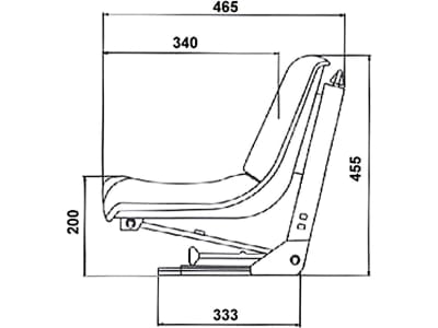 Traktorsitz Compact Seat, mechanisch gefedert, hinter Rückenpolster, PVC- Kunstleder, schwarz günstig online kaufen