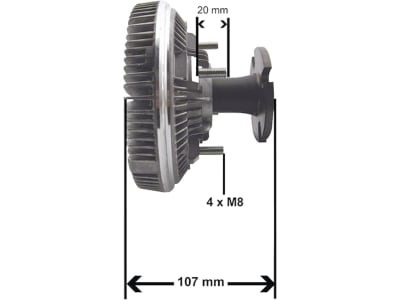 Viskokupplung für Case IH Traktor IH MX 150, 170, 448004N
