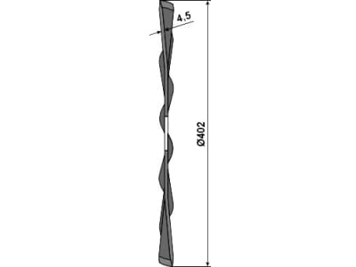 NIAUX 200 Säscheibe 402 x 4,5 mm, LK 120 mm, gewellt, für John Deere, 31-004518