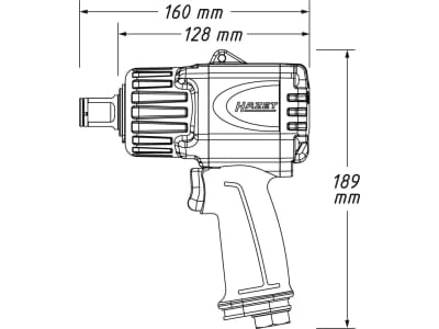 Hazet® Schlagschrauber "Twin Turbo" 3/4 ", Druckluft, 1.300 Nm, 9013MTT Hazet® Schlagschrauber "Twin Turbo" 3/4 ", Druckluft, 1.300 Nm, 9013MTT