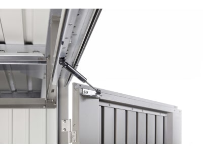 Biohort Gerätehaus AvantGarde mit Pultdach A5 260 x 220 cm silber; metallic Standardtür 