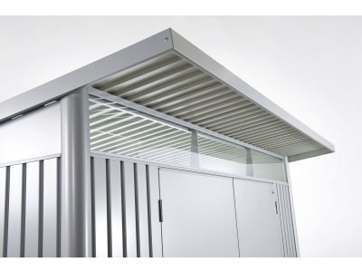 Biohort Gerätehaus AvantGarde mit Pultdach A8 260 x 380 cm silber; metallic Standardtür 