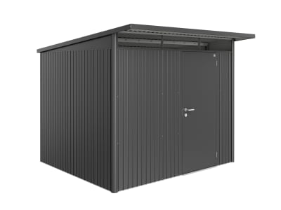 Biohort Gerätehaus AvantGarde mit Pultdach A6 260 x 260 cm dunkelgrau; metallic Standardtür 