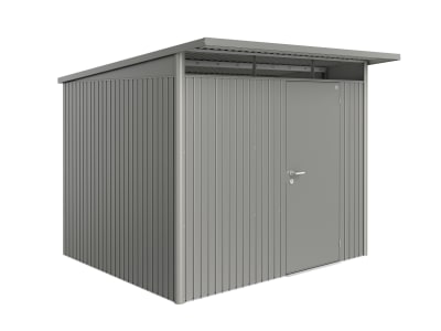 Biohort Gerätehaus AvantGarde mit Pultdach A6 260 x 260 cm quarz-grau; metallic Standardtür 