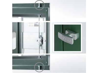 Biohort Gerätehaus Europa 1 172 x 84 cm silber; metallic Doppeltür 
