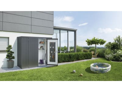 Biohort Metallgeräteschrank  227 x 83 cm quarz-grau; metallic Doppeltür 