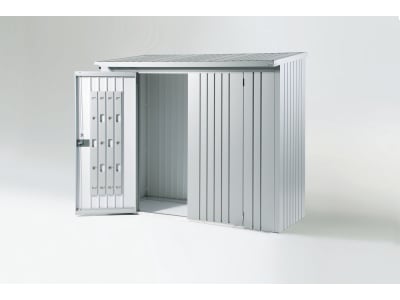 Biohort Türpaket für Brennholz Unterstand Woodstock 230  229 x 5 cm silber; metallic  Metalltüren