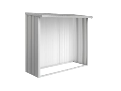 Biohort Rückwand für Brennholz Unterstand Woodstock 230  217,5 x 1,1 cm silber; metallic  