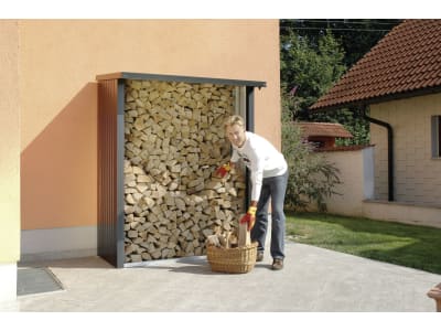 Biohort Brennholzunterstand Woodstock 150 157 x 102 cm dunkelgrau; metallic zur Aufbewahrung von Holz Biohort Brennholzunterstand Woodstock 150 157 x 102 cm dunkelgrau; metallic zur Aufbewahrung von Holz