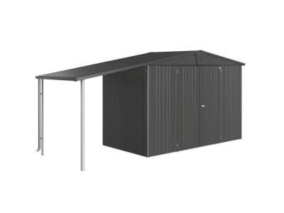Biohort Seitendach 2.3 m²  150 x 156 cm dunkelgrau; metallic  für Gerätehaus