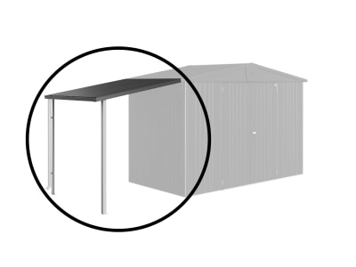 Biohort Seitendach 2.3 m²  150 x 156 cm dunkelgrau; metallic  für Gerätehaus