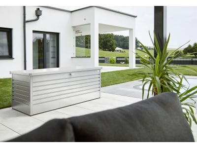 Biohort Freizeitbox 180  181 x 79 cm silber; metallic  Kissenbox, Auflagenbox, Aufgewahrungsbox Garten, Gartenbox