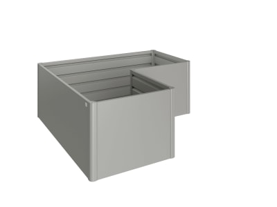Biohort Metall Hochbeet  Typ L-Form 2x1 quarz-grau; metallic verschiedene Ausführungen Füllmenge 2.897,97 l