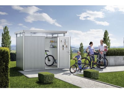 Biohort Gerätehaus HighLine H2 275 x 195 cm silber; metallic Standardtür 