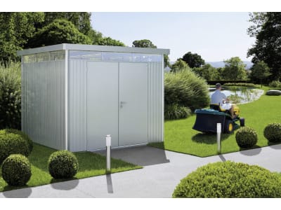 Biohort Gerätehaus HighLine H4 275 x 275 cm silber; metallic Doppeltür 