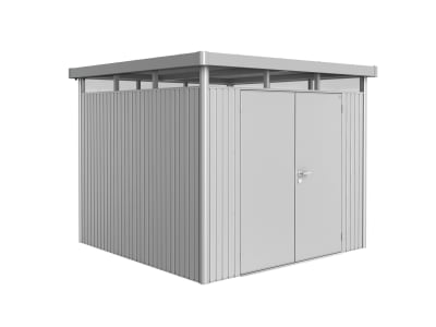 Biohort Gerätehaus HighLine H4 275 x 275 cm silber; metallic Doppeltür 