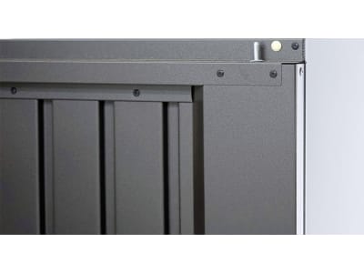 Biohort Gerätehaus HighLine H4 275 x 275 cm silber; metallic Doppeltür 